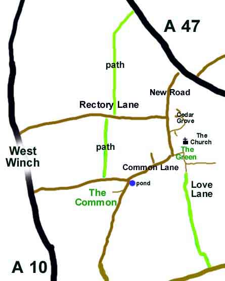 map of North Runcton