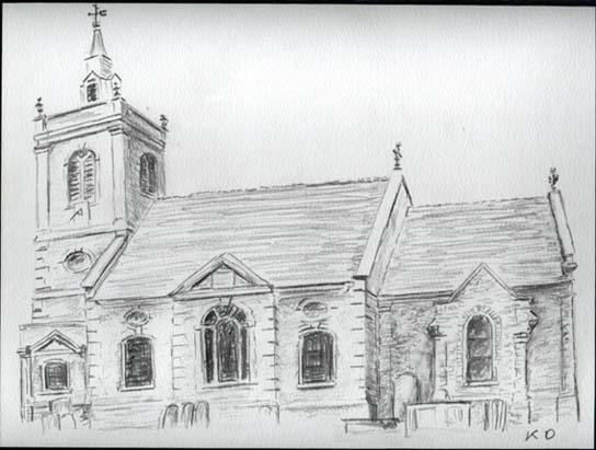 North Runcton church sketch